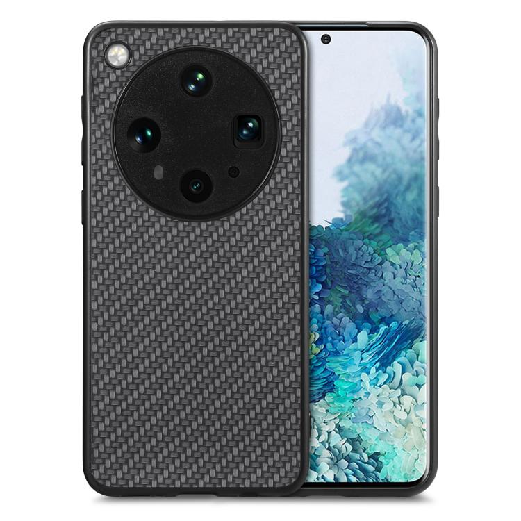 

For OPPO Find X8 Ultra Carbon Fiber Texture Leather Back Cover Phone Case(Black)