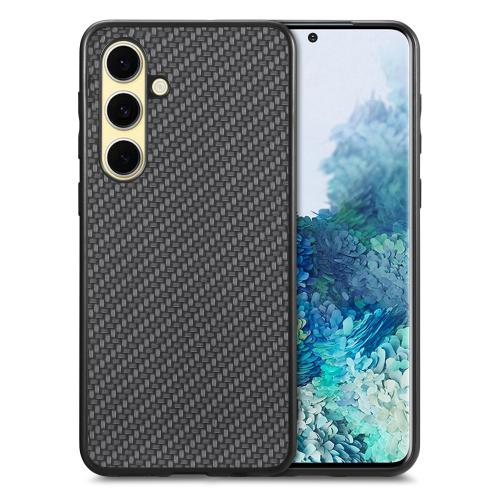 

For Samsung Galaxy A56 5G Carbon Fiber Texture Leather Back Cover Phone Case(Black)