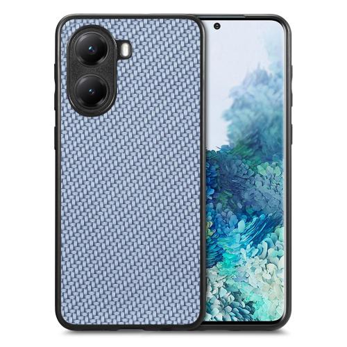 

For Redmi Turbo 4 Carbon Fiber Texture Leather Back Cover Phone Case(Blue)