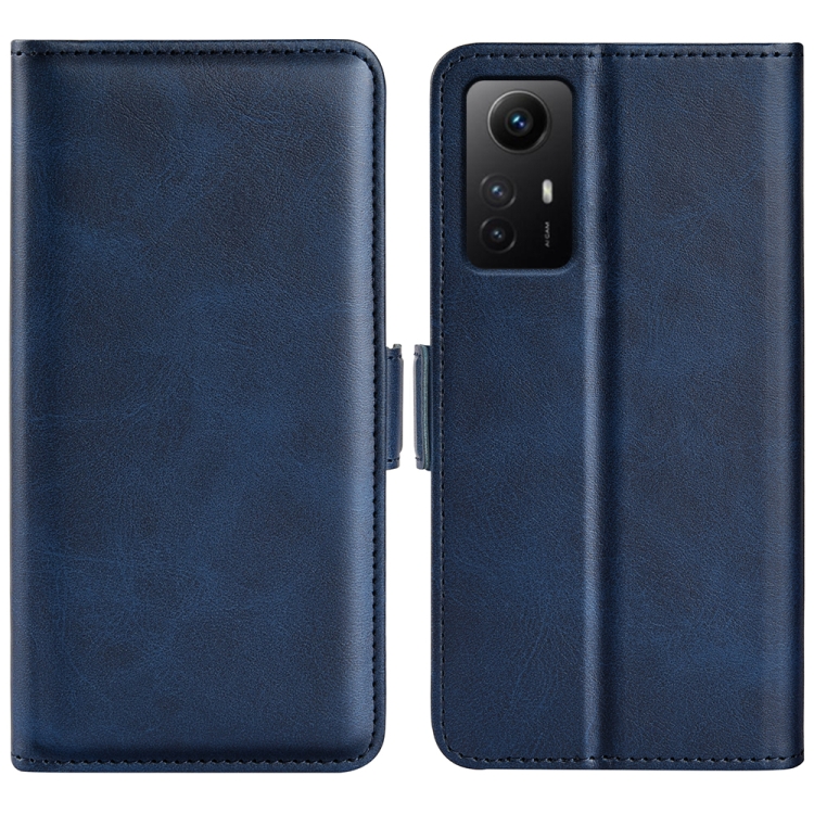 

For Redmi Note 12S Dual-side Magnetic Buckle Horizontal Flip Leather Phone Case(Dark Blue)
