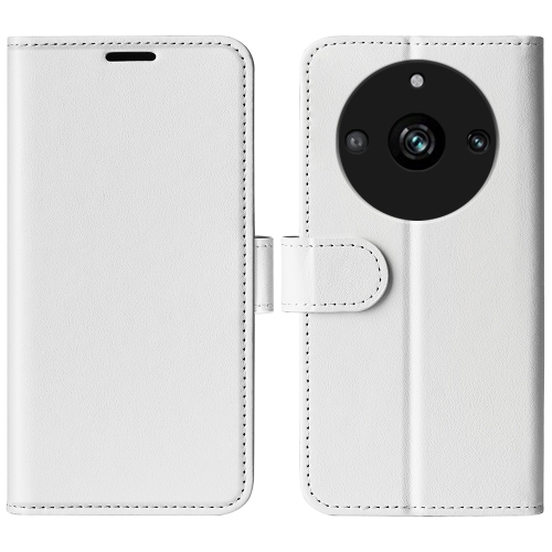 

For Realme 11 Pro R64 Texture Horizontal Flip Leather Phone Case(White)