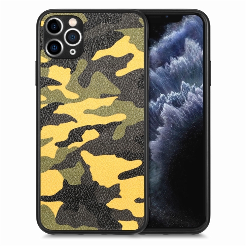 

For iPhone 11 Camouflage Leather Back Cover Phone Case(Yellow)