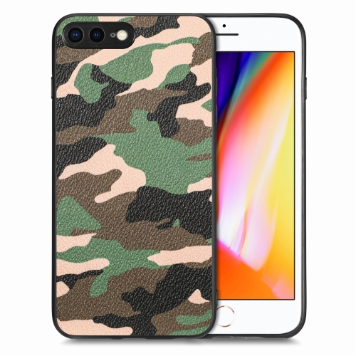 

For iPhone 7 Plus / 8 Plus Camouflage Leather Back Cover Phone Case(Green)