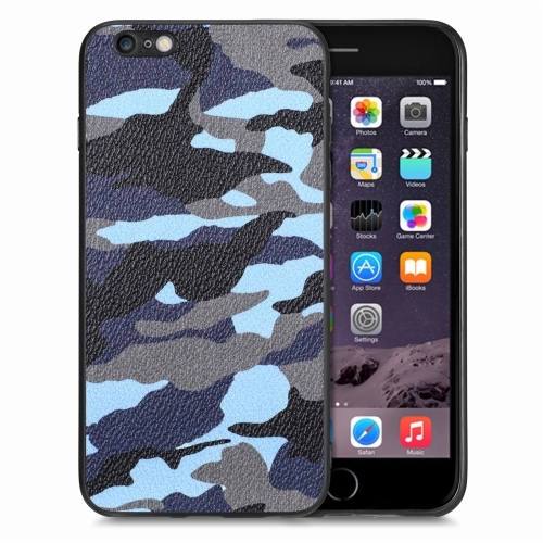 

For iPhone 6 Plus / 6s Plus Camouflage Leather Back Cover Phone Case(Blue)