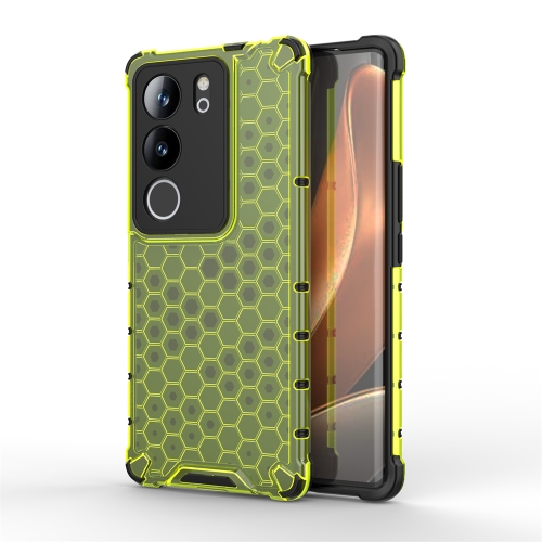 

For vivo V29 / V29 Pro Shockproof Honeycomb Phone Case(Green)
