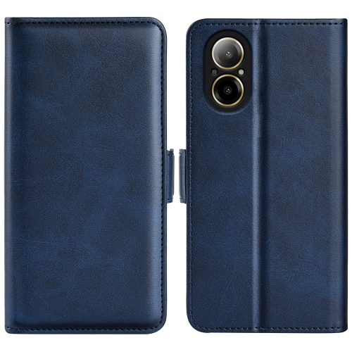 

For Realme C67 5G Dual-side Magnetic Buckle Horizontal Flip Leather Phone Case(Dark Blue)