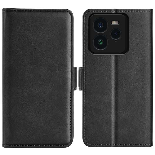 

For Realme GT 7 Pro 5G Dual-side Magnetic Buckle Horizontal Flip Leather Phone Case(Black)