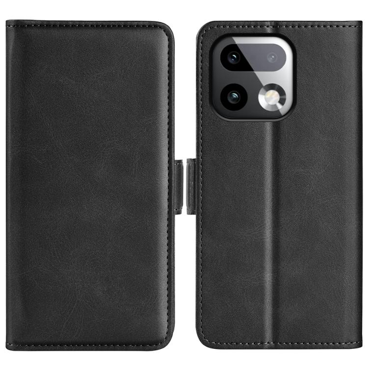 

For Realme 16 Pro+ 5G Dual-side Magnetic Buckle Horizontal Flip Leather Phone Case(Black)