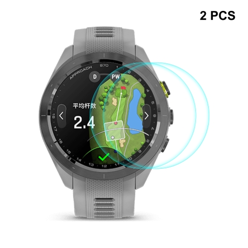 

For Garmin Approach S70 42mm 2pcs ENKAY 0.2mm 9H Tempered Glass Screen Protector Watch Film