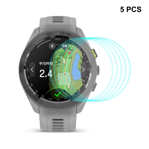 

For Garmin Approach S70 5pcs ENKAY 0.2mm 9H Tempered Glass Screen Protector Watch Film