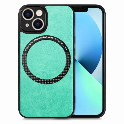 

For iPhone 13 mini Solid Color Leather Skin Back Cover Phone Case(Green)