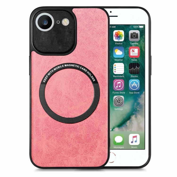 

For iPhone 6 / 6s Solid Color Leather Skin Back Cover Phone Case(Pink)
