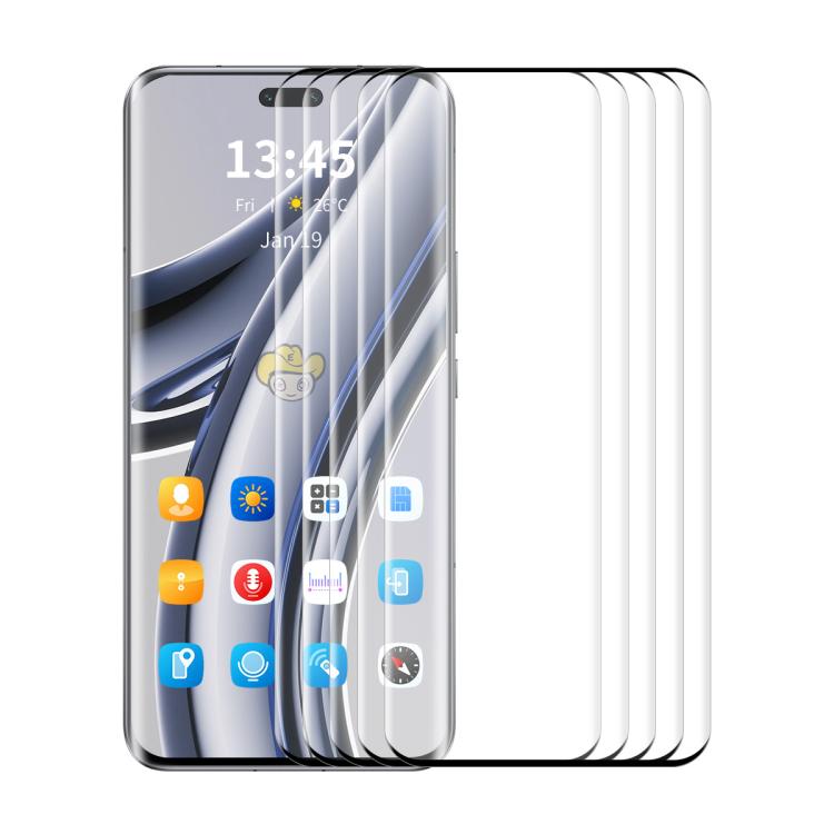 

For Honor 400 Pro Global 5pcs ENKAY Hat-Prince Hot Bending Full Coverage Side Glue Tempered Glass Film