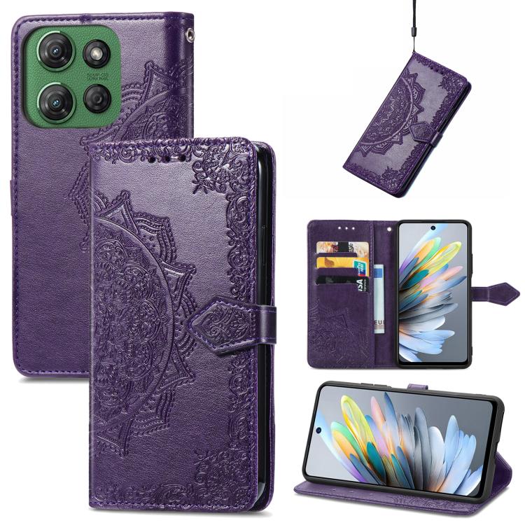 For Motorola Moto G Power 2025 Mandala Flower Embossed