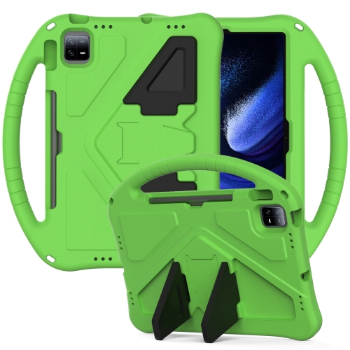 

For Xiaomi Pad 6 Pro 2023 EVA Flat Anti Falling Protective Case Shell with Holder(Green)