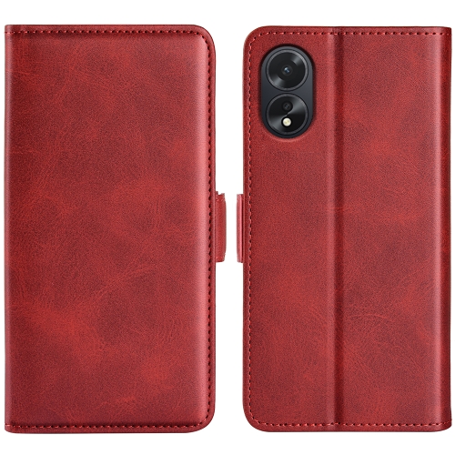 

For OPPO A38 Dual-side Magnetic Buckle Horizontal Flip Leather Phone Case(Red)