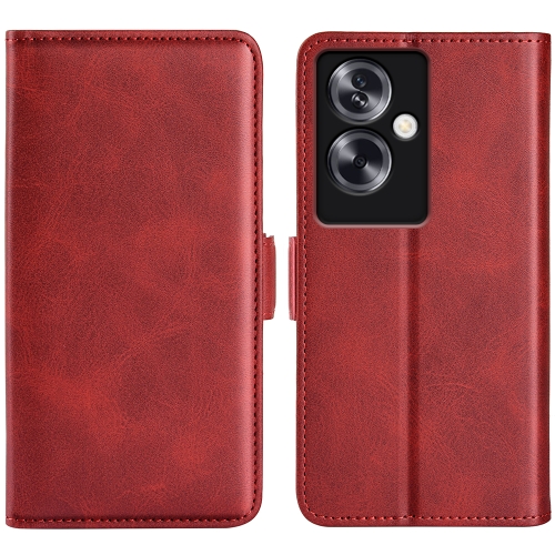 

For OPPO A79 Dual-side Magnetic Buckle Horizontal Flip Leather Phone Case(Red)