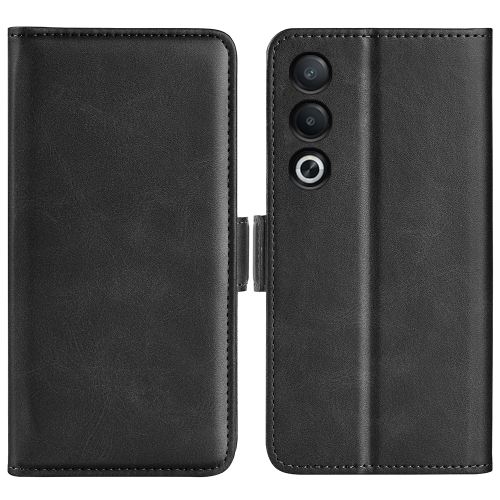 

For OPPO A3 Pro Global Dual-side Magnetic Buckle Horizontal Flip Leather Phone Case(Black)
