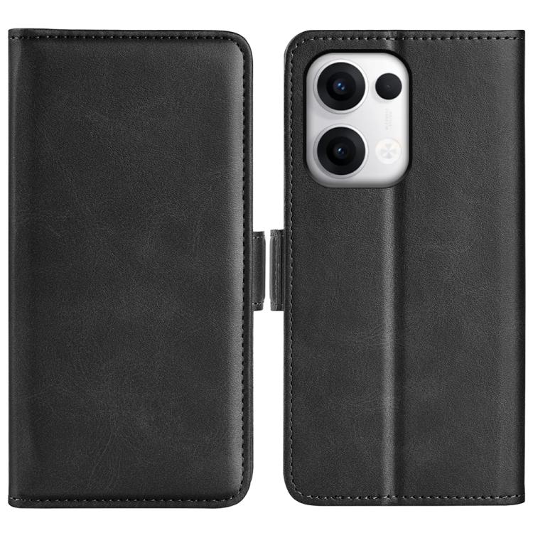 

For OPPO Reno13 Pro 5G Dual-side Magnetic Buckle Horizontal Flip Leather Phone Case(Black)