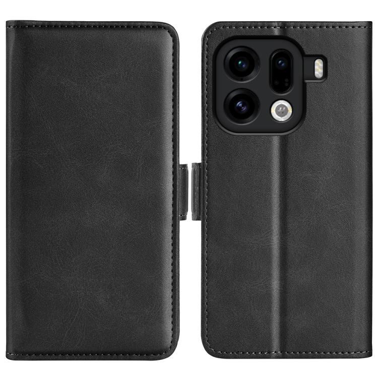 

For OPPO Find X9 Pro Dual-side Magnetic Buckle Horizontal Flip Leather Phone Case(Black)