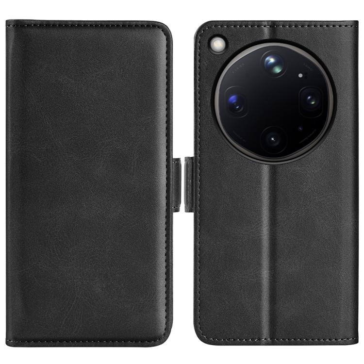 For OPPO Find X9 Ultra Dual-side Magnetic Buckle Horizontal Flip Leather Phone Case(Black)
