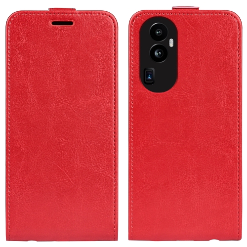 

For OPPO Reno10 Pro+ R64 Texture Single Vertical Flip Leather Phone Case(Red)