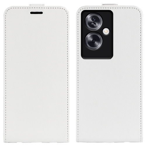 

For OPPO A79 R64 Texture Single Vertical Flip Leather Phone Case(White)