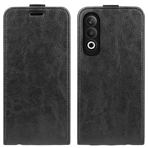 For OPPO K12 R64 Texture Single Vertical Flip Leather Phone Case(Black)