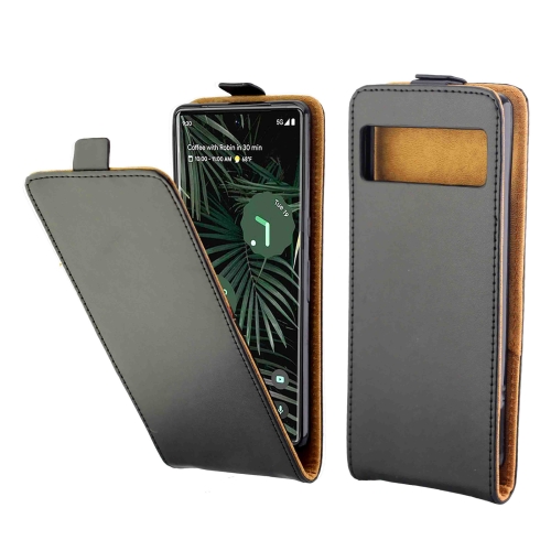 

For Google Pixel 6 Pro Vertical Flip Leather Phone Case with Card Slot(Black)