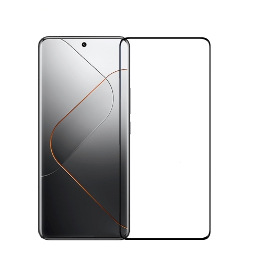 For Xiaomi 14 Pro MOFI 9H 3D Hot Bending Tempered Glass Film(Black) makibes meizu pro 7 plus tempered glass 0 33mm 2 5d arc screen protector transparent