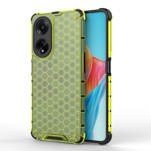 

For OPPO A98 5G / A1 5G Shockproof Honeycomb Phone Case(Green)
