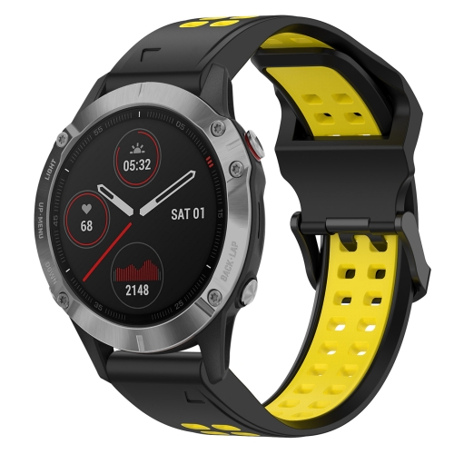 Para Garmin Instinct 2 22 mm correa de reloj de silicona con hebilla  inversa de dos