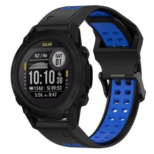 Para Garmin Instinct 2 22 mm correa de reloj de silicona con hebilla  inversa de dos