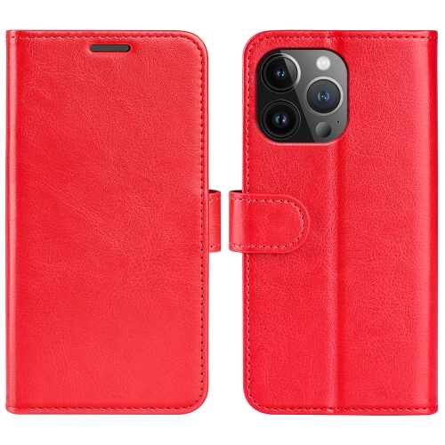 

For iPhone 15 Pro R64 Texture Horizontal Flip Leather Phone Case(Red)