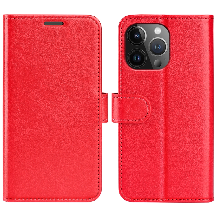 

For iPhone 15 Pro Max R64 Texture Horizontal Flip Leather Phone Case(Red)