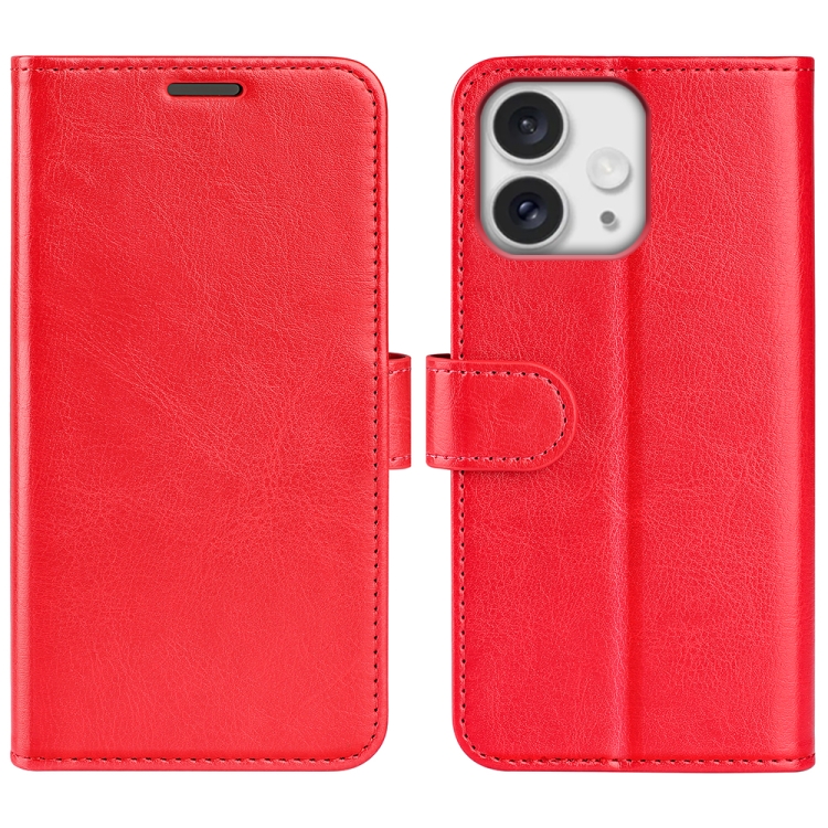 

For iPhone 16 Pro R64 Texture Horizontal Flip Leather Phone Case(Red)