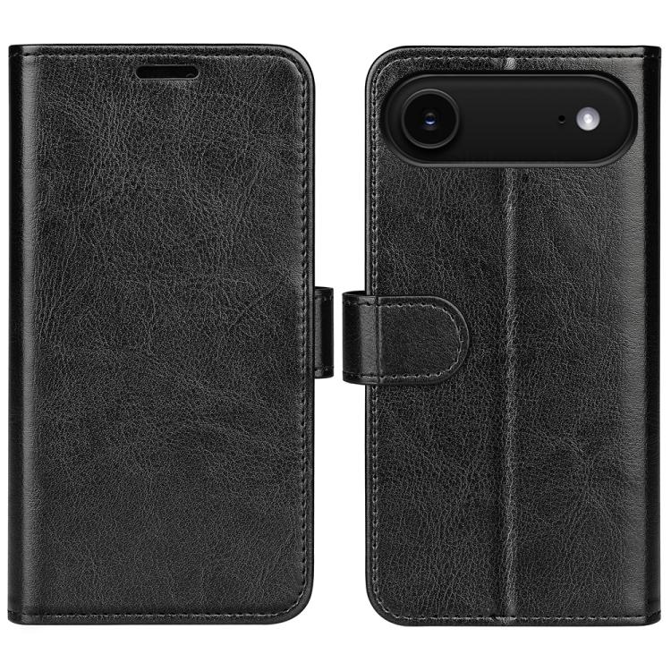 

For iPhone 17 Air R64 Texture Horizontal Flip Leather Phone Case(Black)