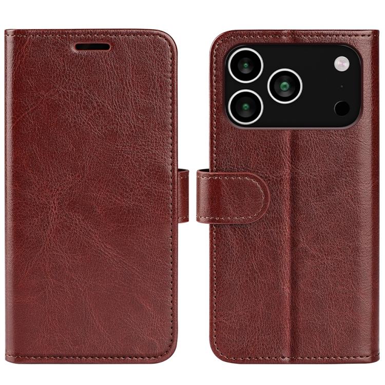 

For iPhone 17 Pro Max R64 Texture Horizontal Flip Leather Phone Case(Brown)