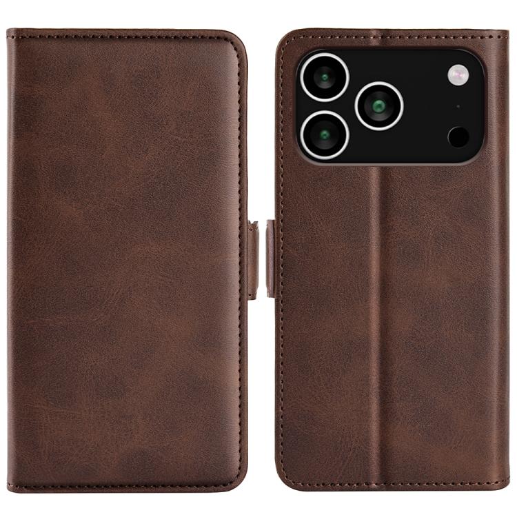 

For iPhone 17 Pro Max Dual-side Magnetic Buckle Horizontal Flip Leather Phone Case(Brown)