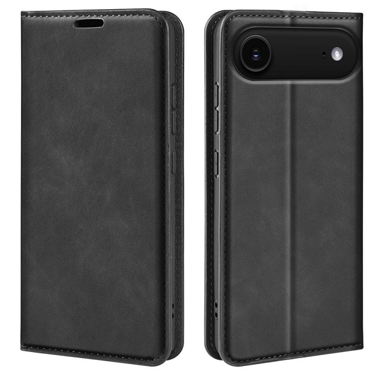 

For iPhone 17 Air Retro-skin Magnetic Suction Leather Phone Case(Black)