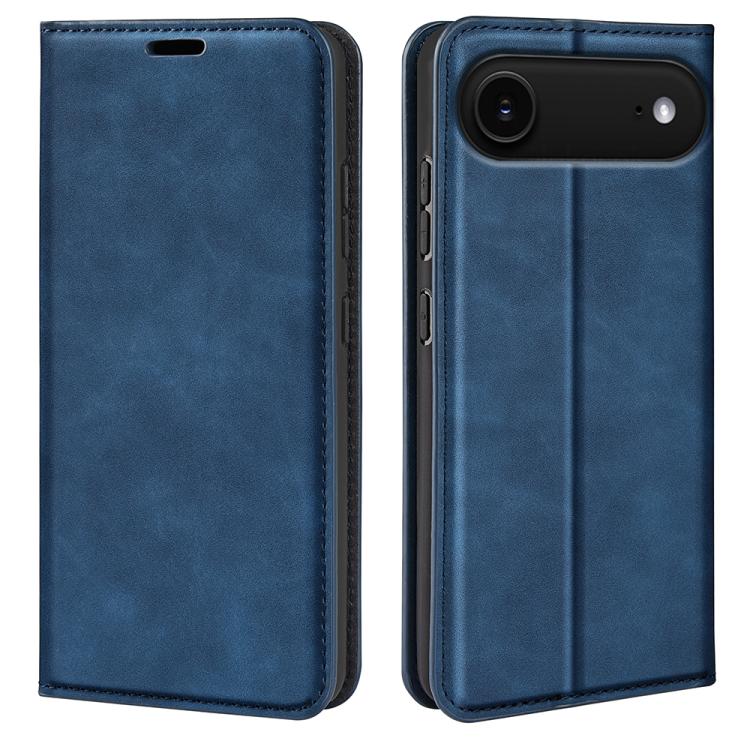 

For iPhone 17 Air Retro-skin Magnetic Suction Leather Phone Case(Dark Blue)