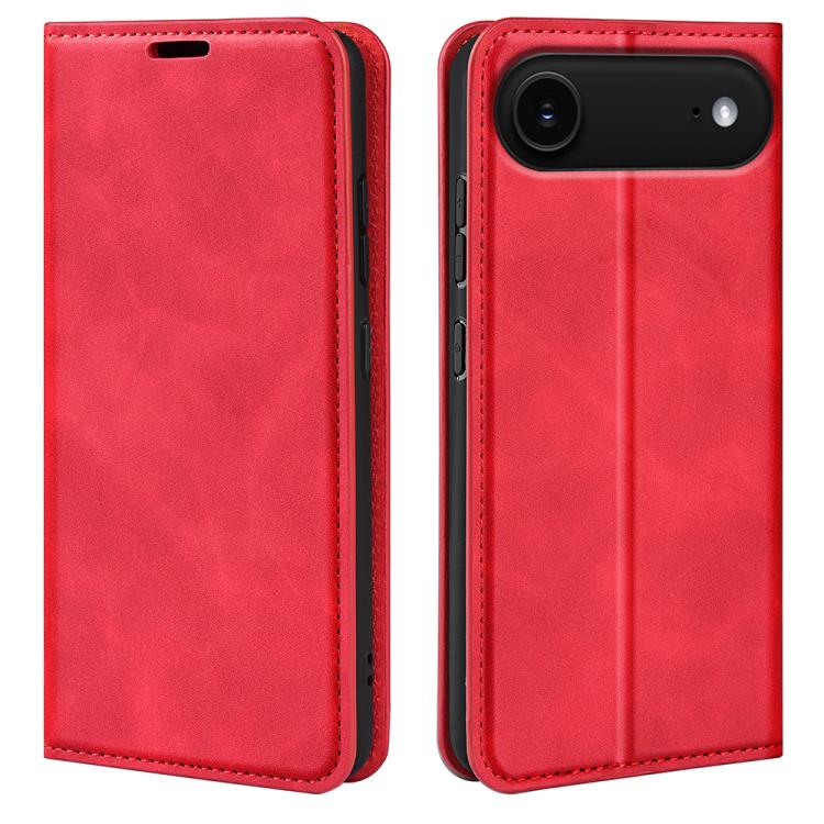 

For iPhone Air Retro-skin Magnetic Suction Leather Phone Case(Red)