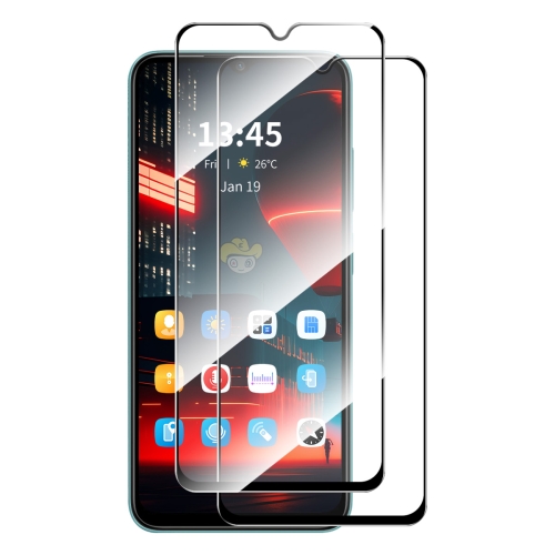 

For Redmi A4 5G 2pcs ENKAY Hat-Prince Full Glue High Aluminum-silicon Tempered Glass Film