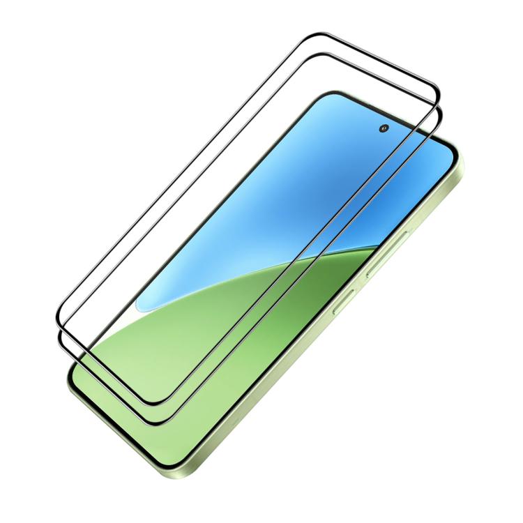 For Xiaomi Poco M8 Power 5G 2pcs ENKAY Hat-Prince Full Glue High Aluminum-silicon Tempered Glass Film