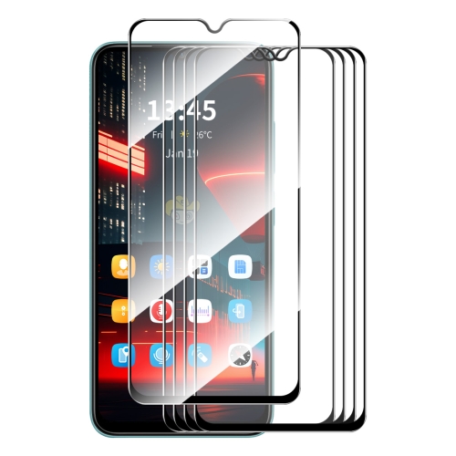 

For Redmi A4 5G 5pcs ENKAY Hat-Prince Full Glue High Aluminum-silicon Tempered Glass Film