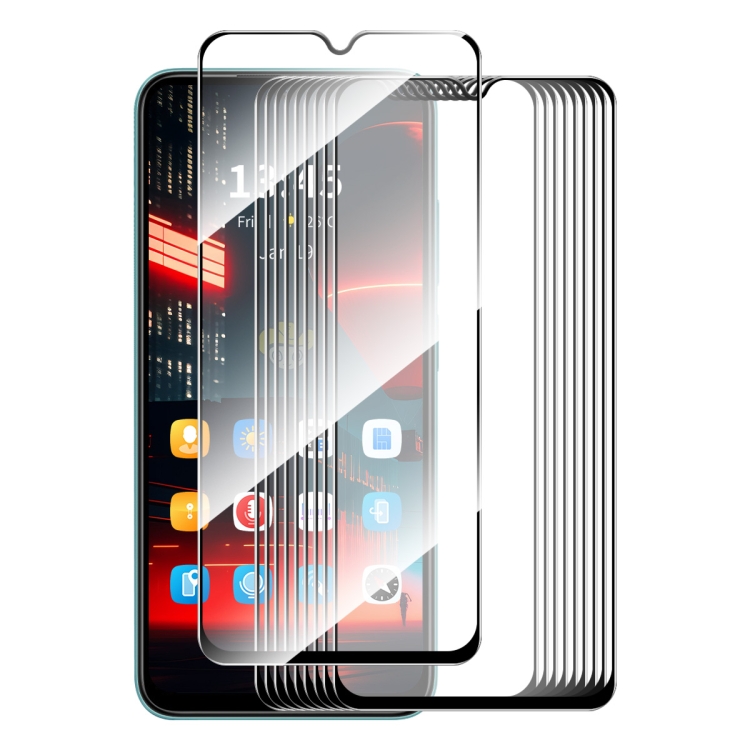

For Xiaomi Redmi A1+ 4G / A2+ 4G 10pcs ENKAY Hat-Prince Full Glue High Aluminum-silicon Tempered Glass Film