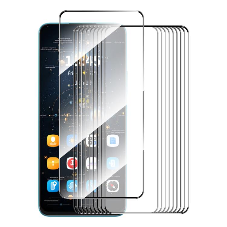 

For Redmi 13X 10pcs ENKAY Hat-Prince Full Glue High Aluminum-silicon Tempered Glass Film