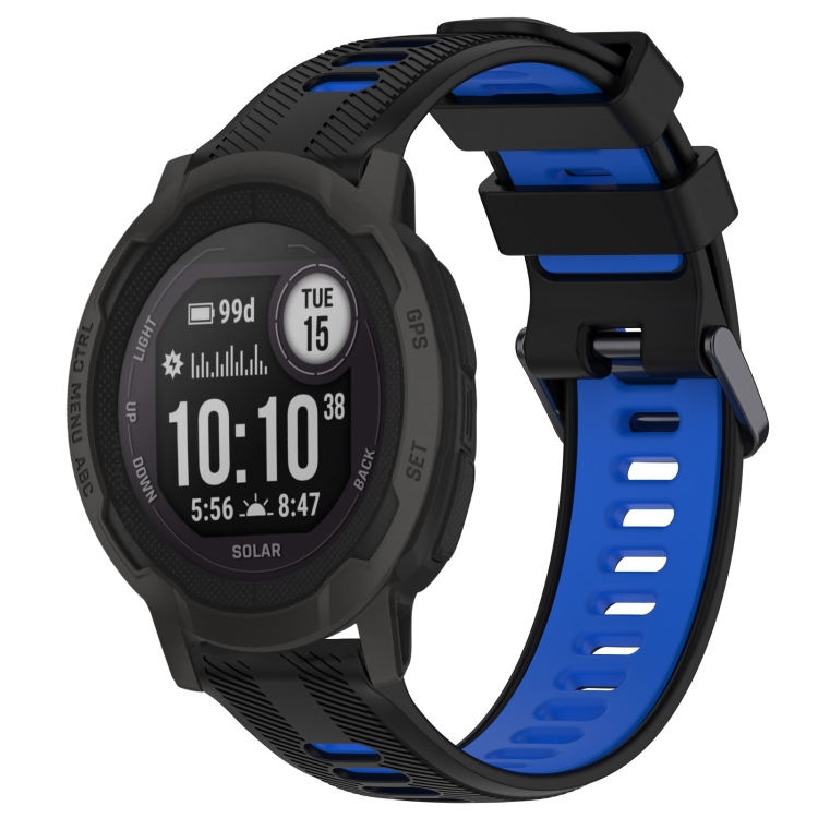 Bracelet Silicone Noir Pour Garmin Vivoactive 3 / Vivoactiv - Longueur Réglable