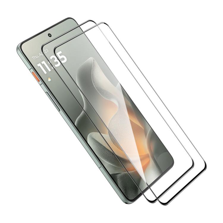 For Motorola Moto G77 Power 5G 2pcs ENKAY Full Glue High Aluminum-silicon Tempered Glass Film