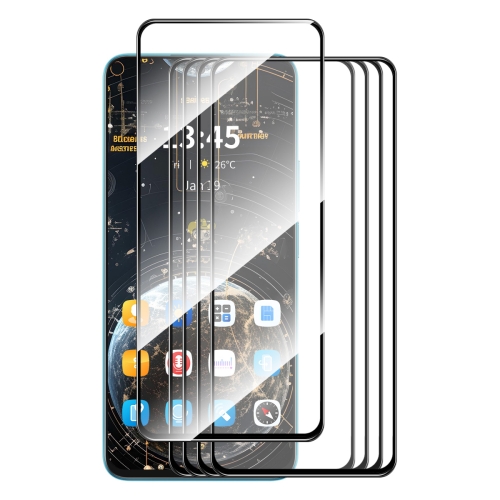 

For Motorola Moto G04 5pcs ENKAY Full Glue High Aluminum-silicon Tempered Glass Film